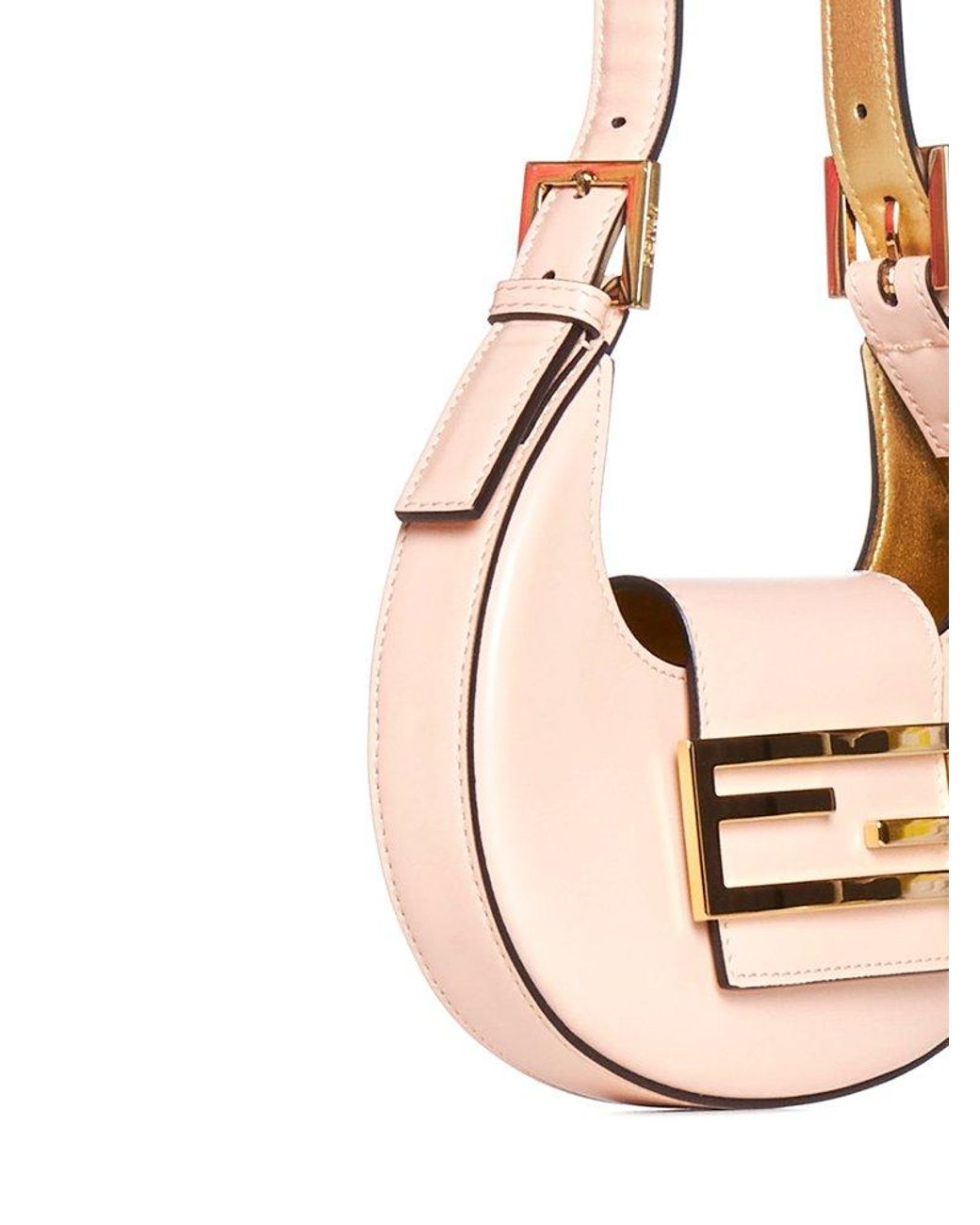 Fendi Leather Cookie Mini Hobo Bag in Pink Womens Bags Hobo bags and purses 