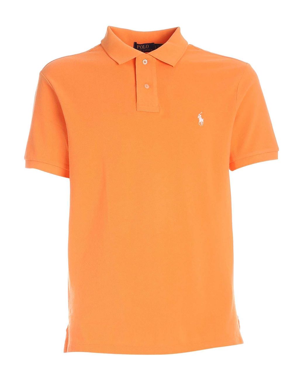 Polo Ralph Lauren Cotton Logo Slim-fit Polo Shirt in Orange for Men - Lyst