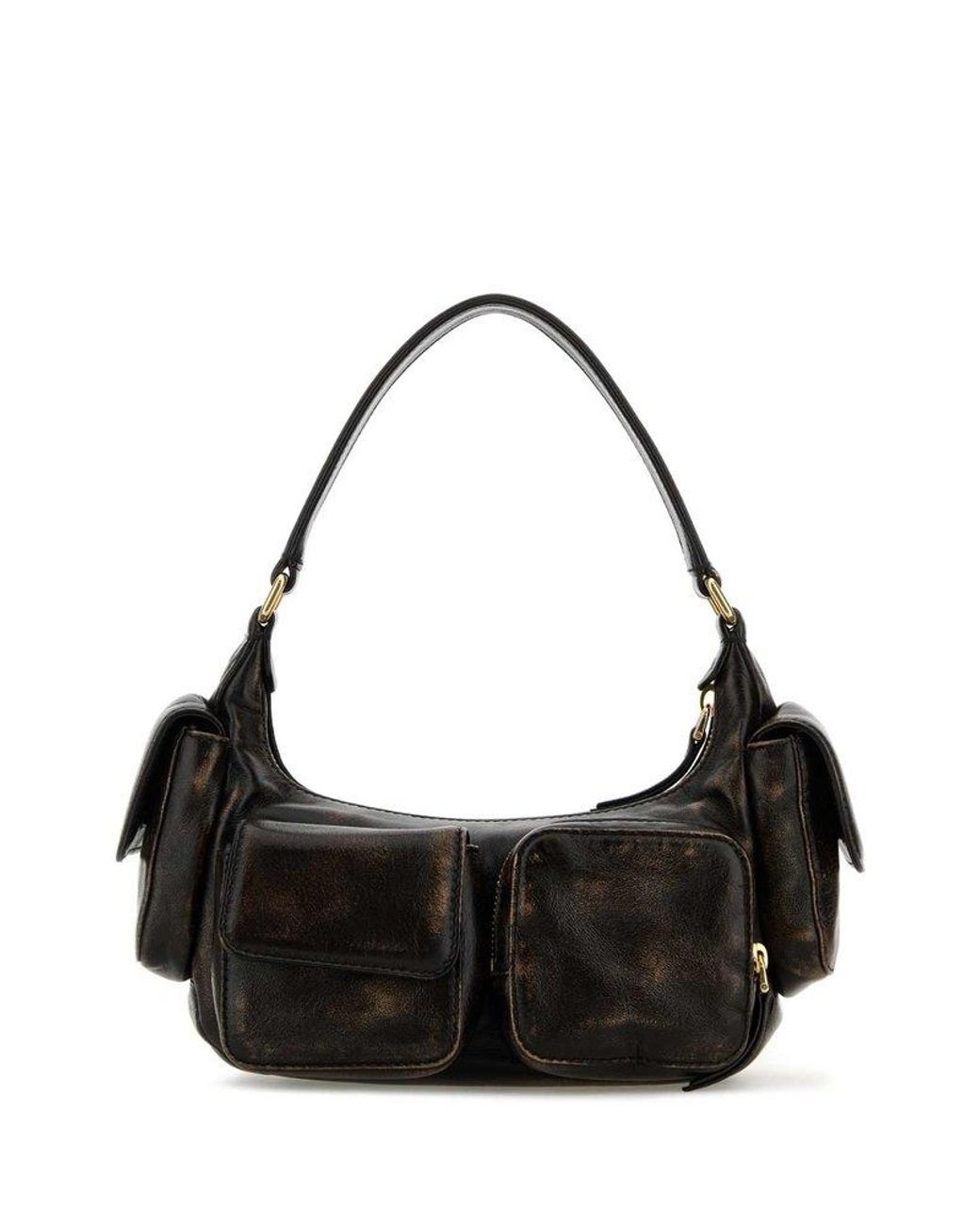 Miu Miu Pocket Shoulder Bag in Black | Lyst Miu Miu Pocket Shoulder Bag in Black | Lyst