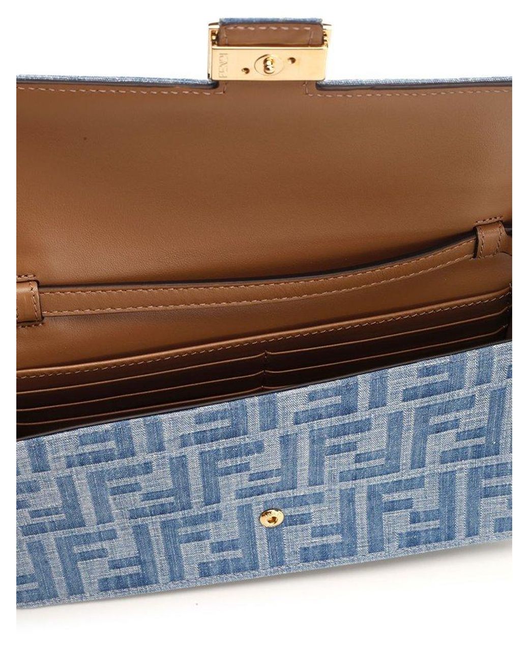 Fendi On Chain Baguette Wallet in Blue | Lyst
