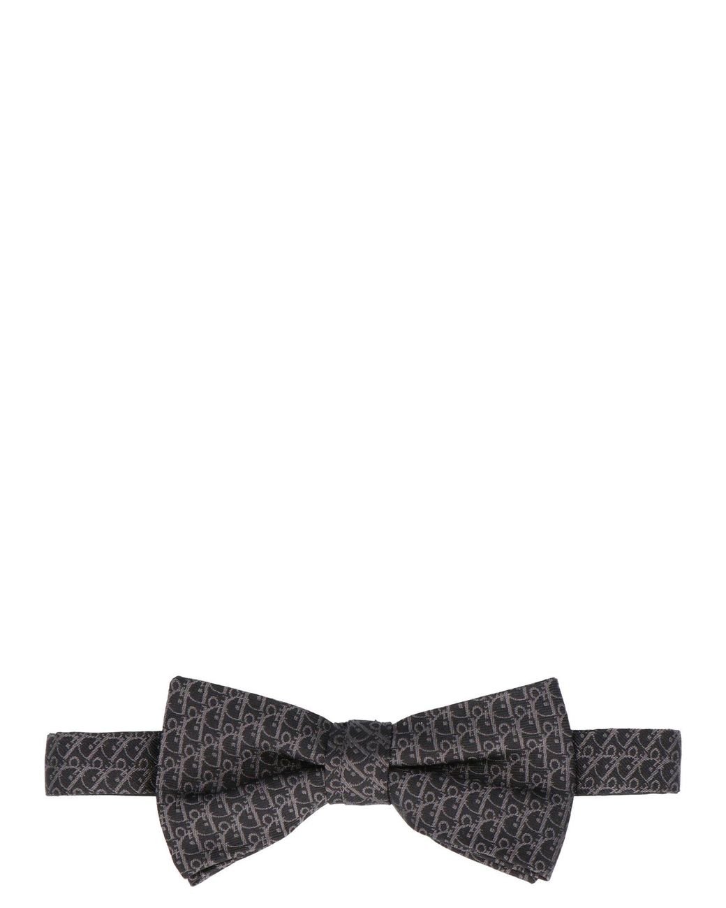 Dior Oblique Bow Tie Black Silk