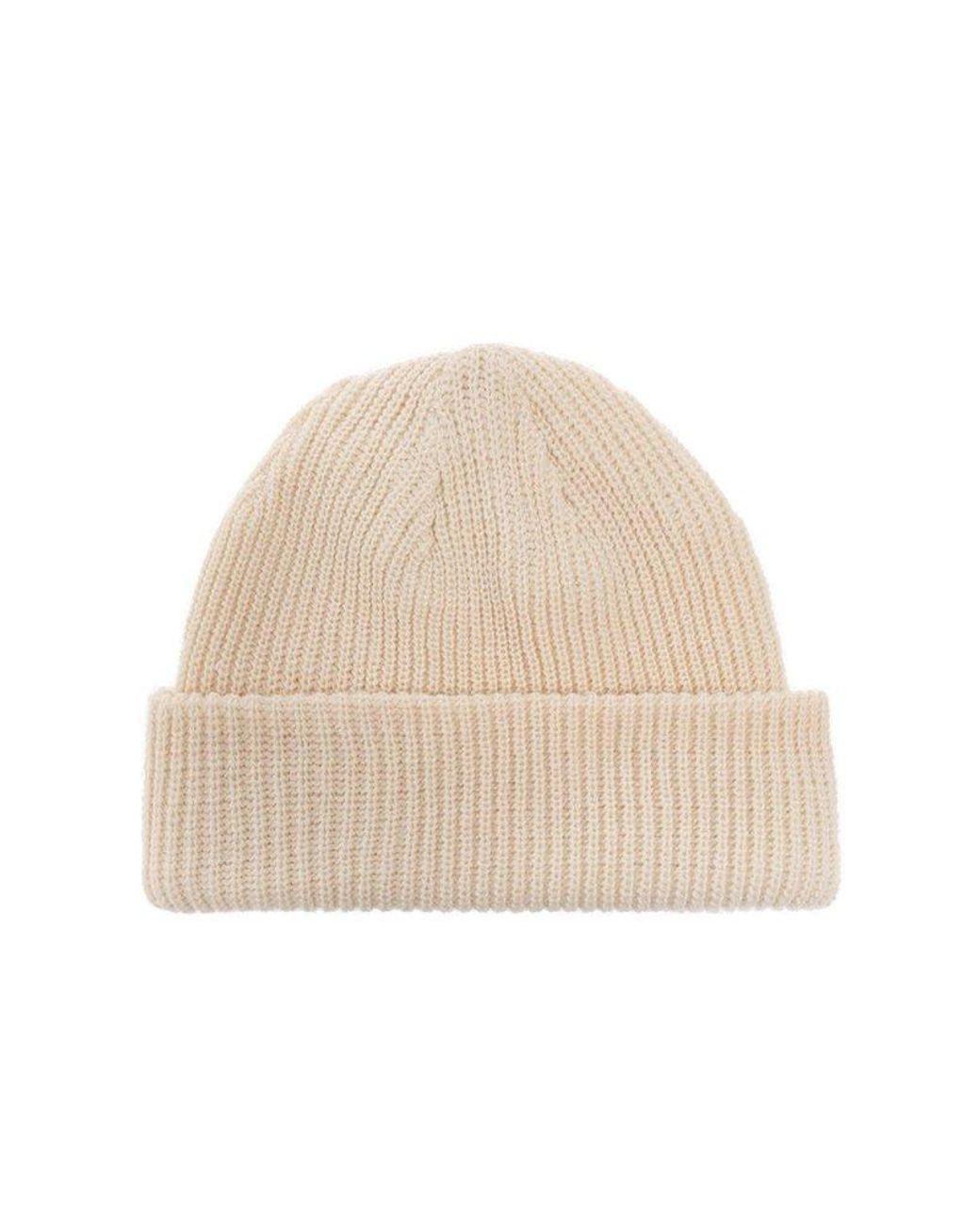 adidas Originals Beanie With Logo Patch in Natural | Lyst