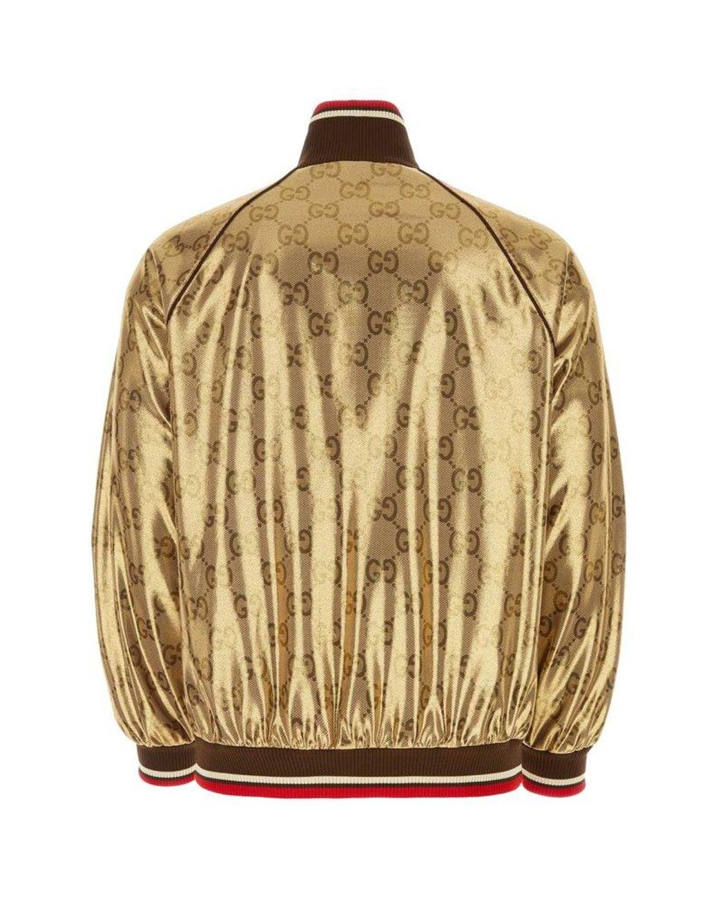 Gucci GG Zip-up Long-sleeved Jacket in Brown for Men | Lyst