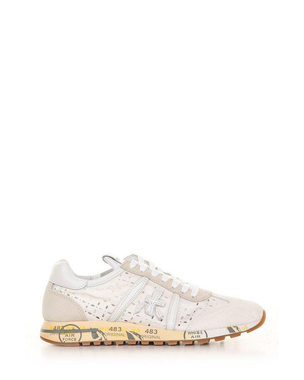 Premiata Lucy Lace-up Sneakers in White | Lyst