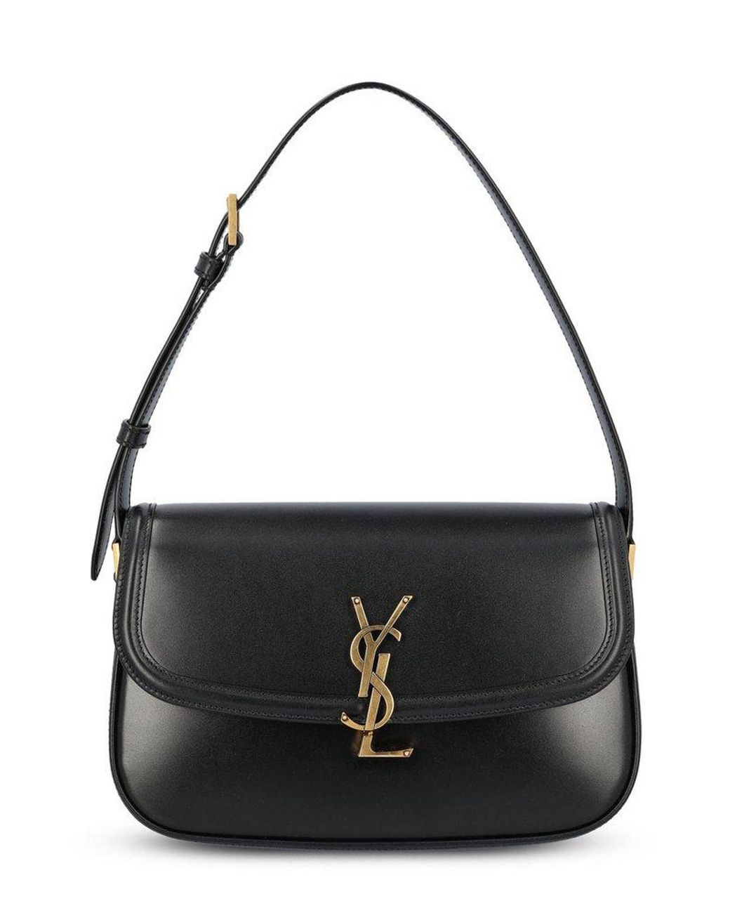 ショルダーバッグ SAINT LAURENT Black Leather Solferino Medium Crossbody Bag Solferino Medium leather crossbody bag in black - Saint