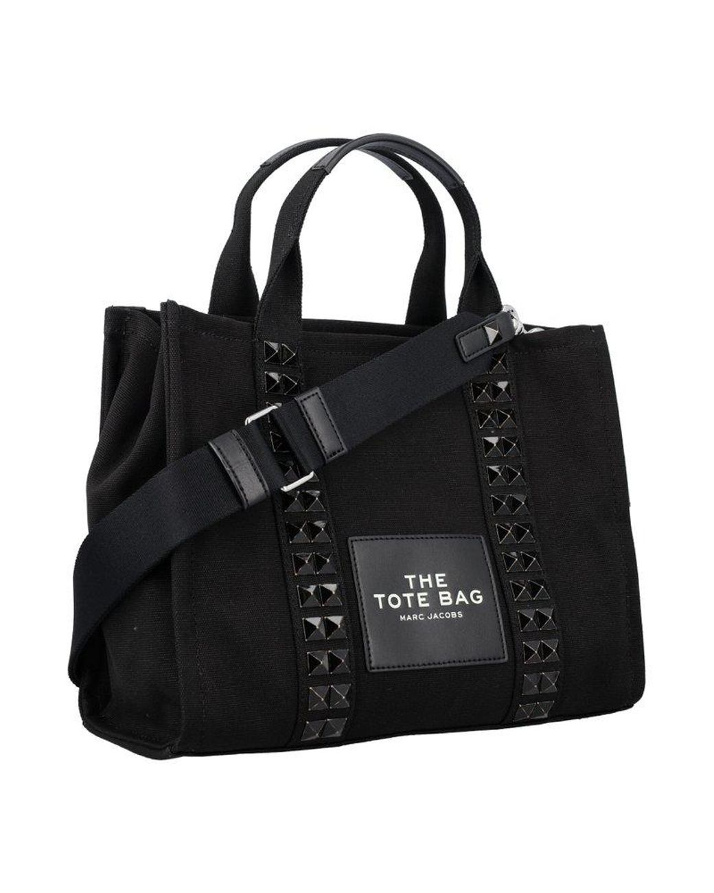 Black tote 2025 bag with studs