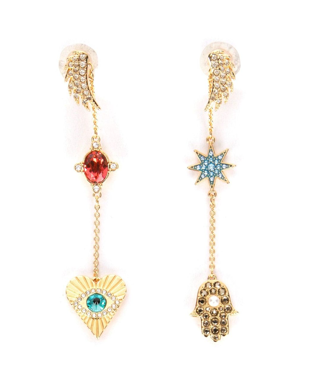 Swarovski Lucky Goddess Earrings in Metallic | Lyst