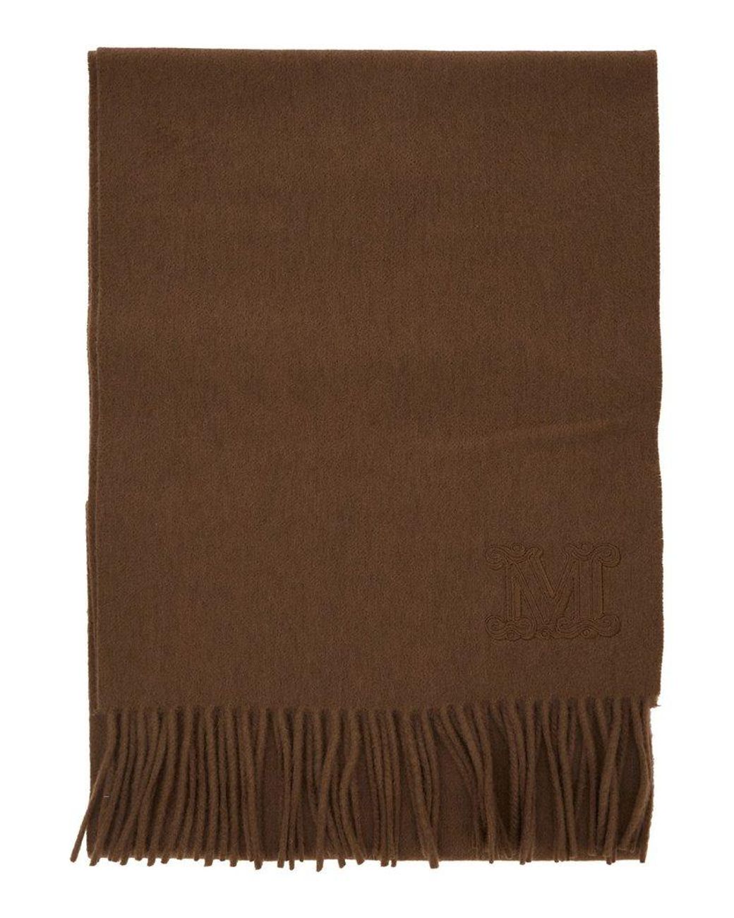 Max Mara 'Dalia' Rectangular Scarf With Logo Embroidery On