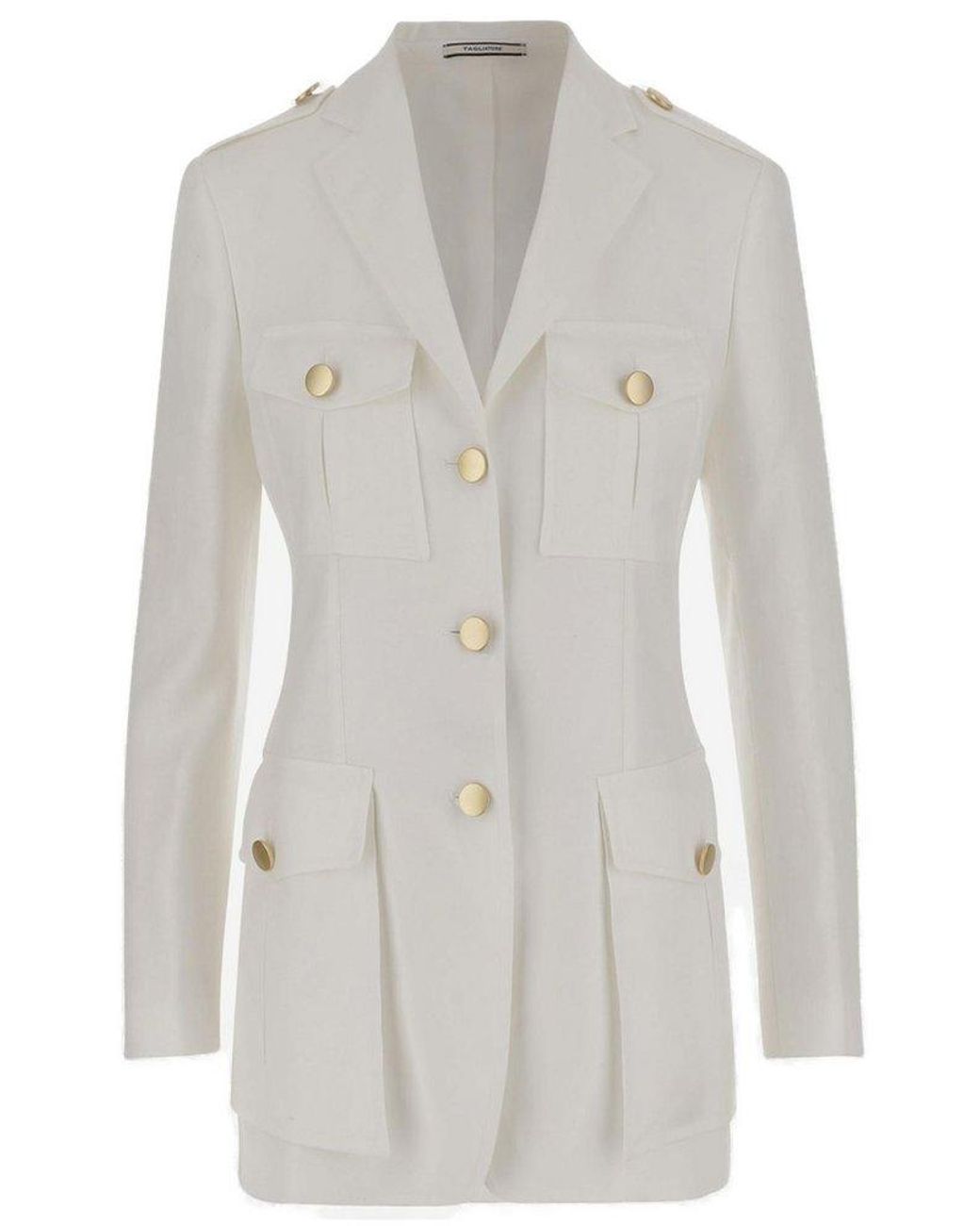 スーツ TAGLIATORE Women Suit Jackets 340021 J GIAMILA EX818 WHITE Tagliatore Giamila Single-Breasted Blazer in White | Lyst