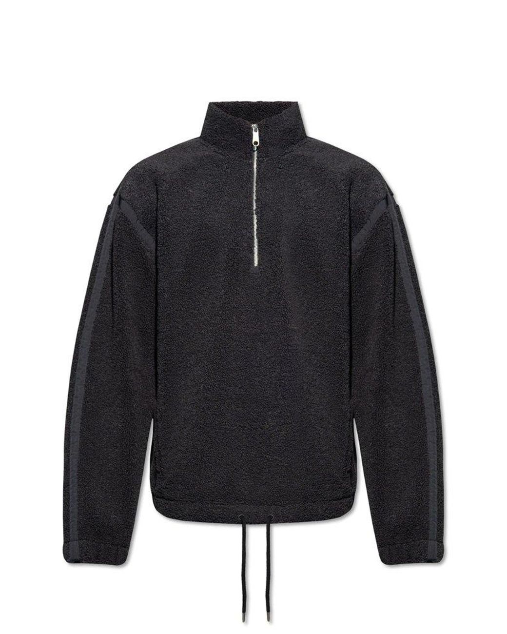 adidas Originals High Neck Half-zipped Jumper in Black for Men | Lyst