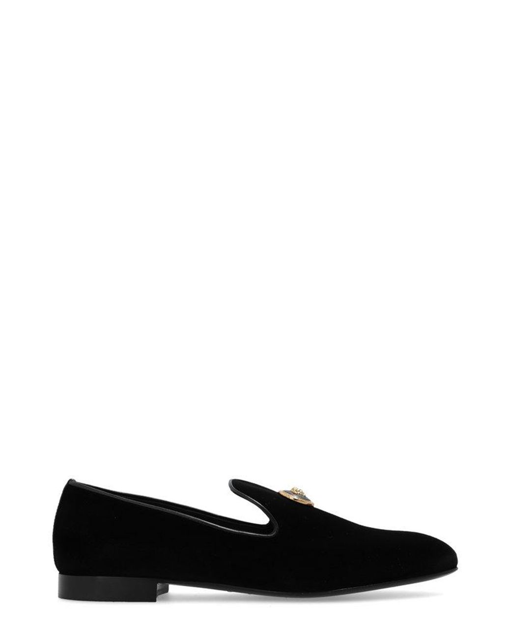 Versace Medusa Slip-on Loafers in Black for Men | Lyst