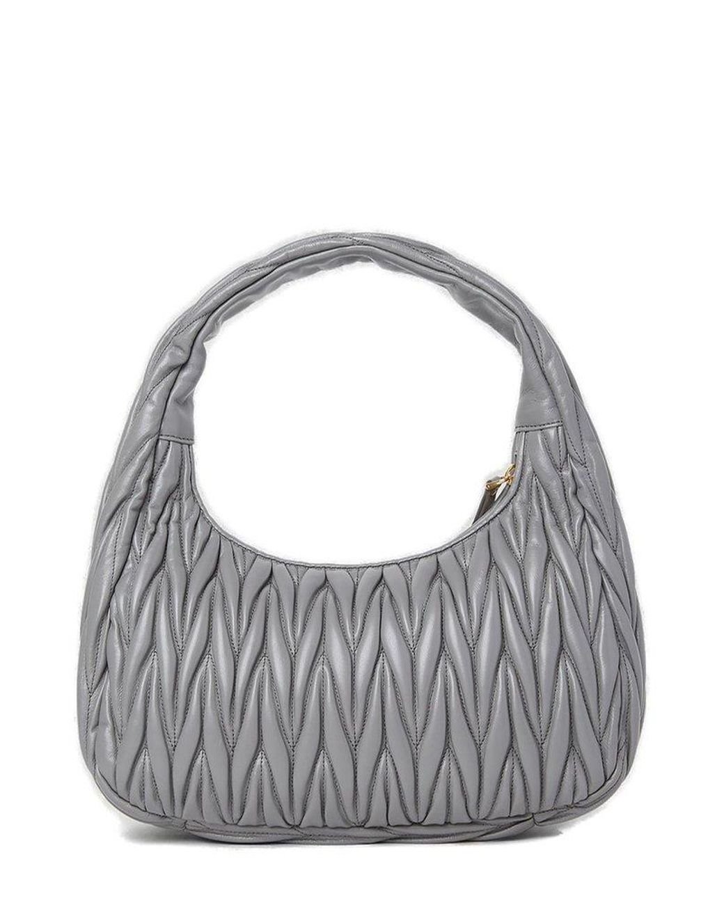 Miu Miu Shoulder Bags Outlet Genuine - Nappa Leather White