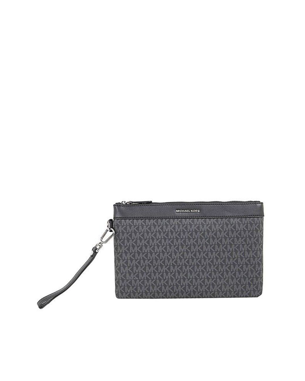 Michael Kors Monogram Zipped Travel Pouch in Black for Men Lyst