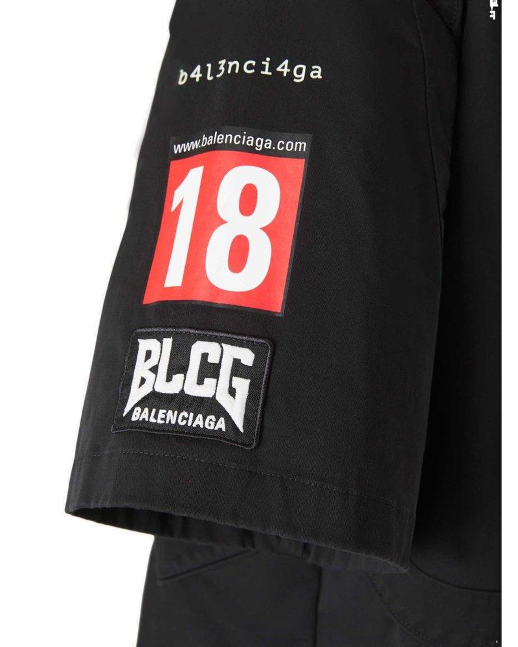 Balenciaga Gamer Extreme Short Sleeve Cotton Shirt in Black 38EU= M US
