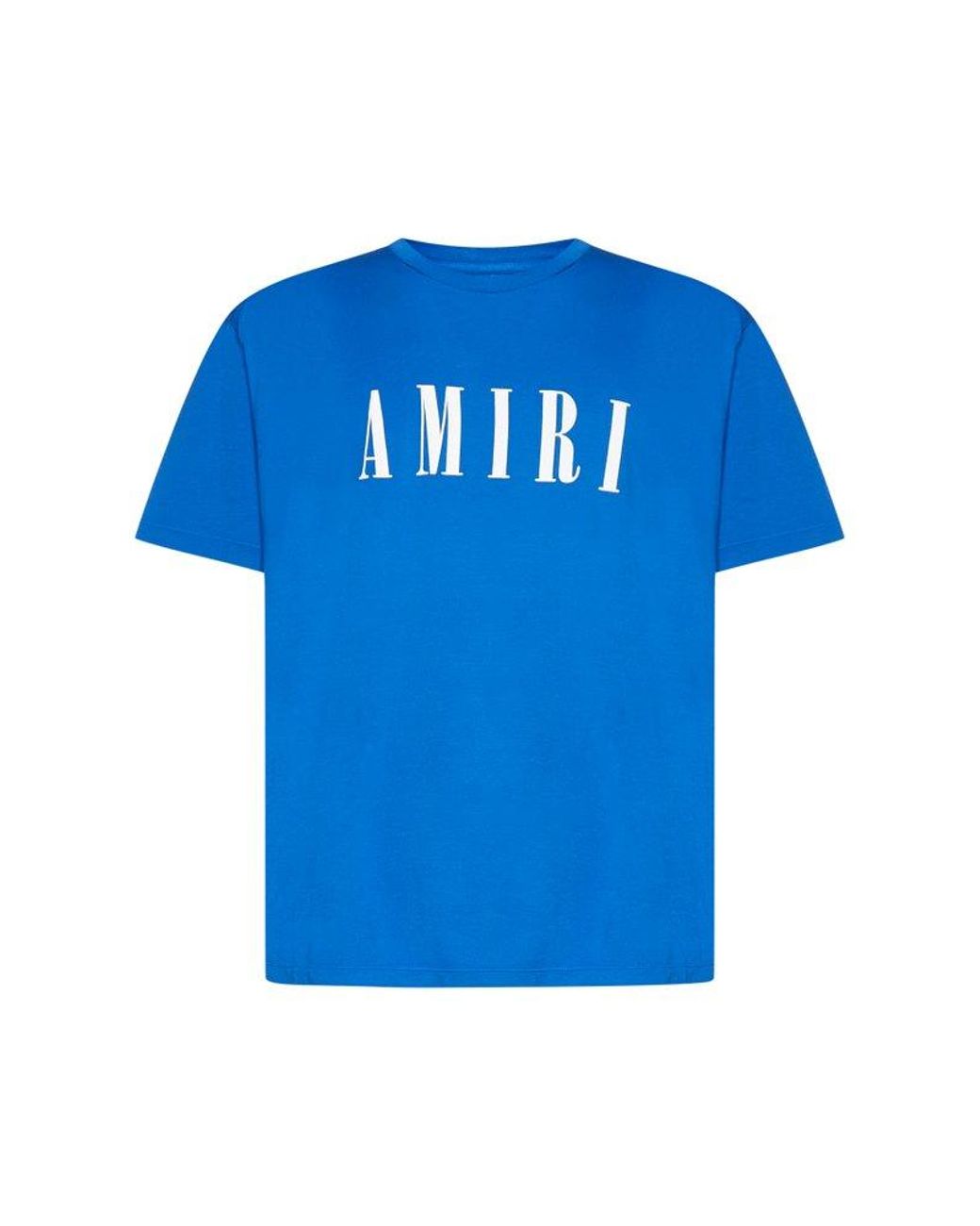 Amiri Logo Printed Crewneck T-shirt in Blue for Men | Lyst