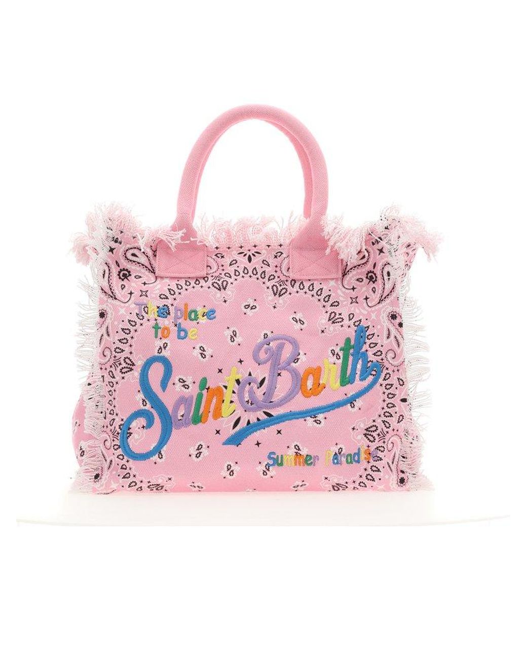 Mc2 Saint Barth Logo Embroidered Tote Bag in Pink | Lyst