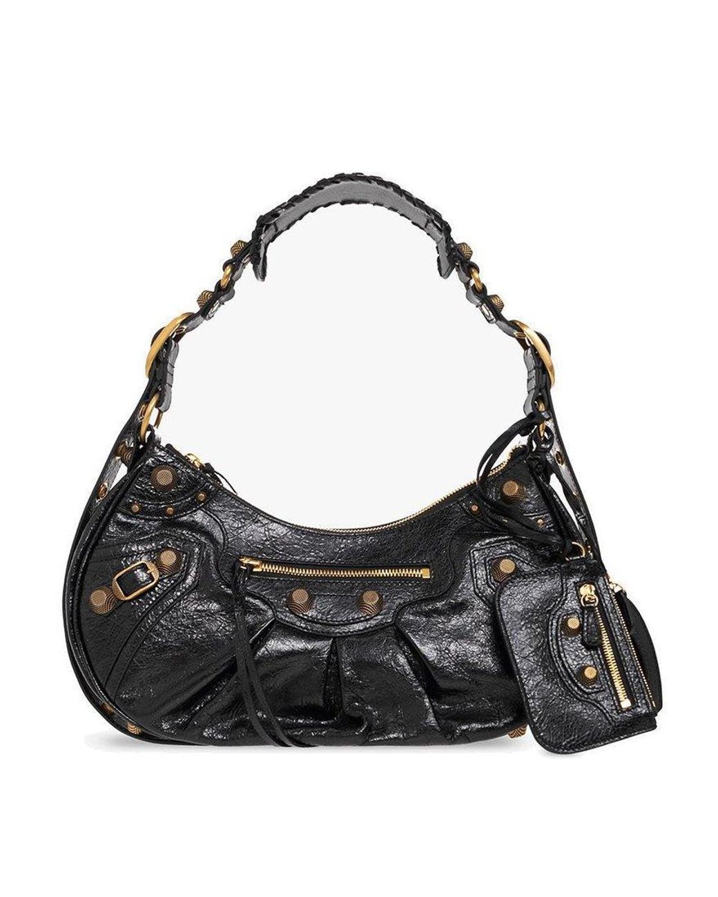 Balenciaga Extra Small Le Cagole Leather Crossbody Bag in Black