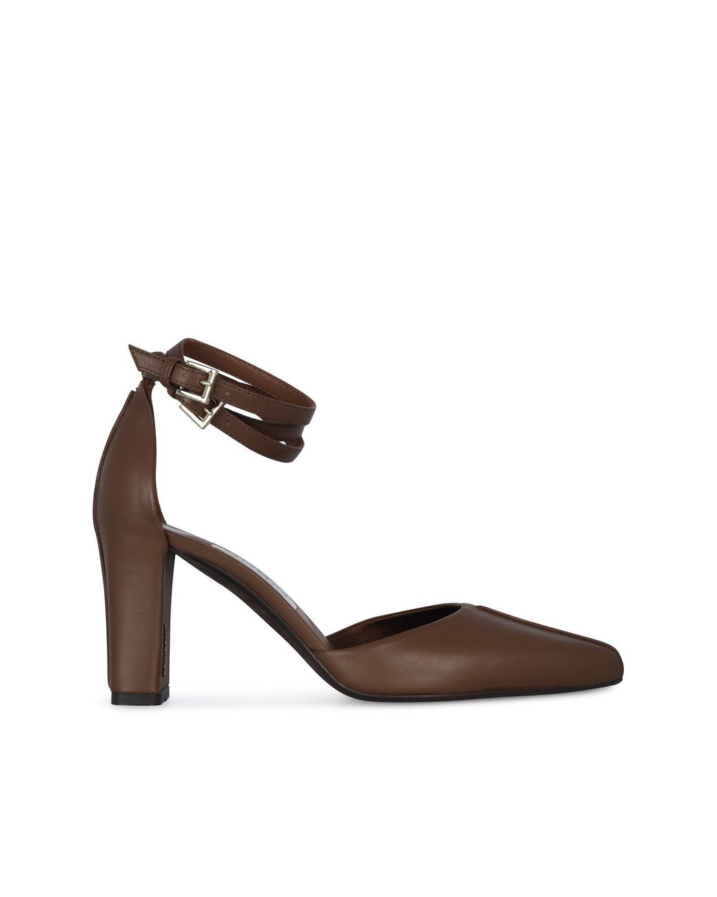 Brown ankle 2025 strap pumps