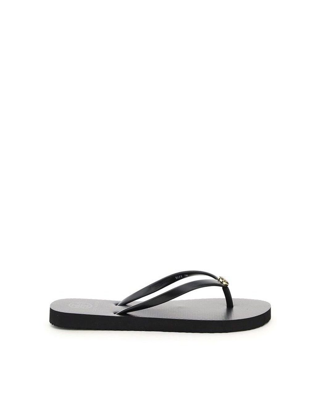 Tory burch white discount rubber flip flops