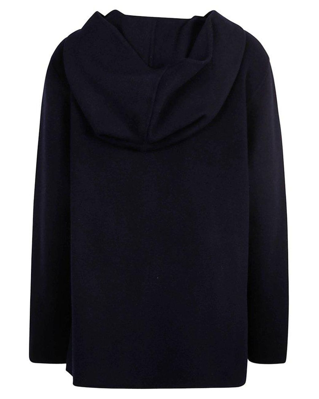 P.A.R.O.S.H. Wool Zip-up Long-sleeved Hooded Jacket in Blue | Lyst