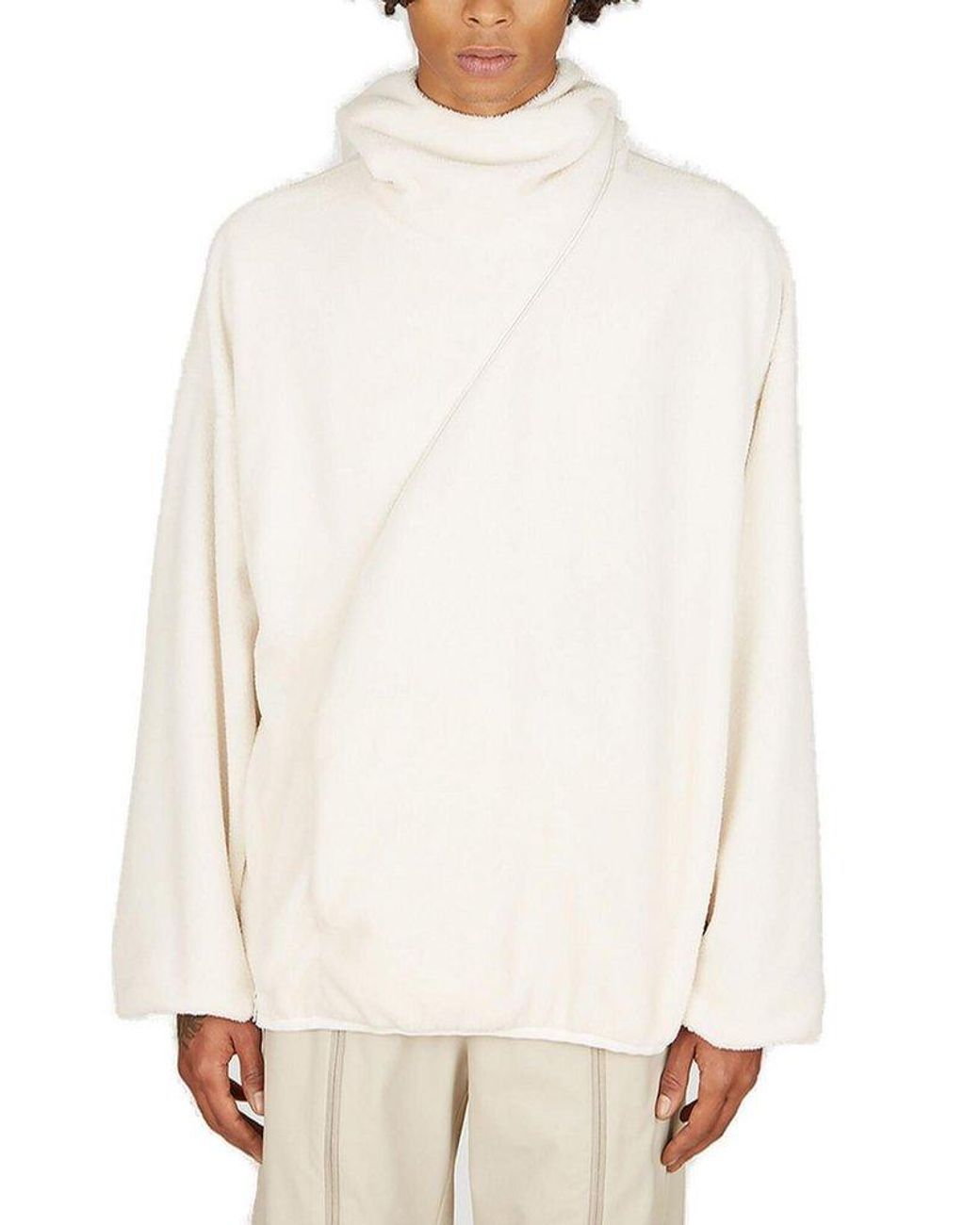Post Archive Faction PAF 5.1 Off-Center Hoodie in White for