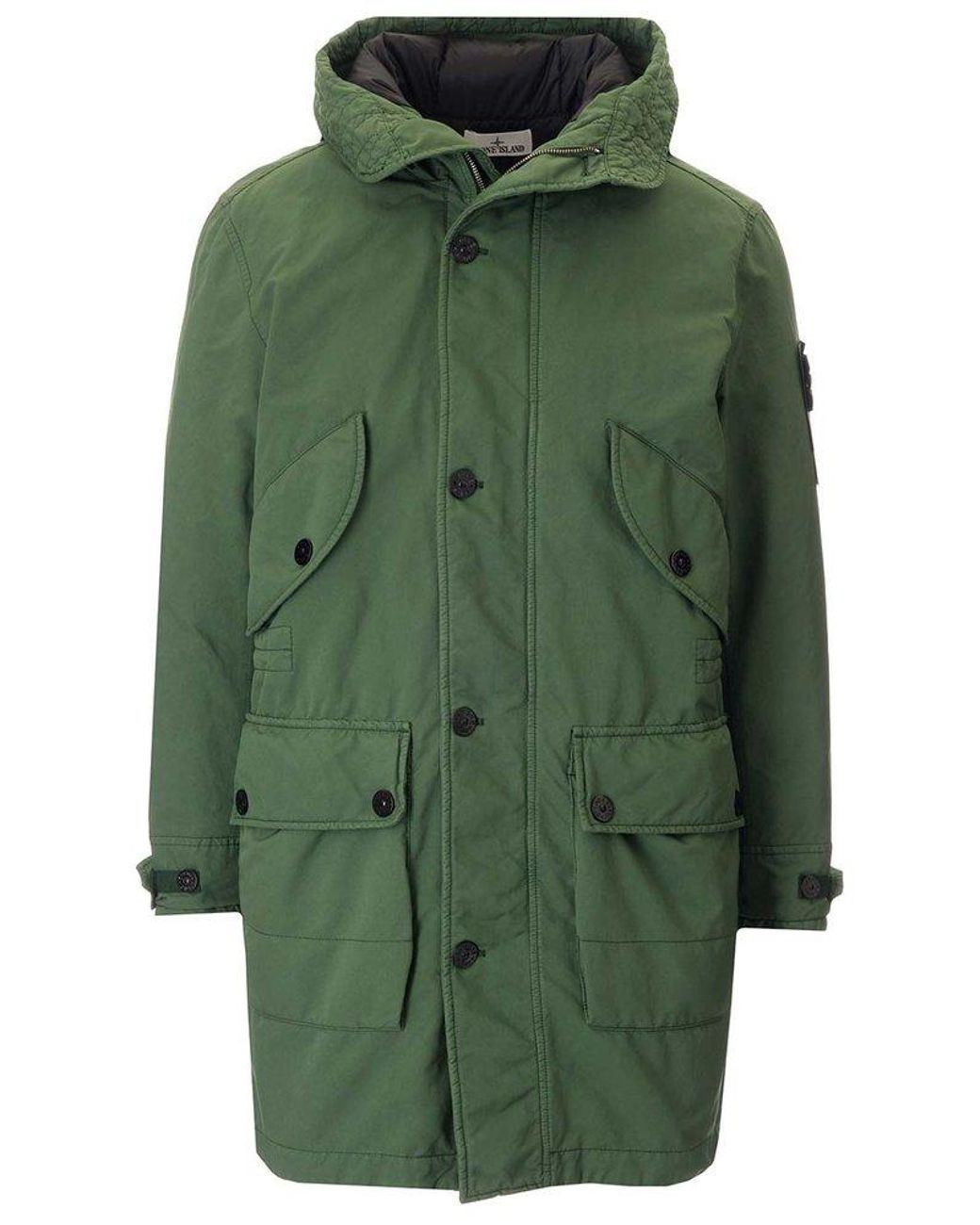 Stone Island David-tc High Neck Down Jacket in Green for Men | Lyst