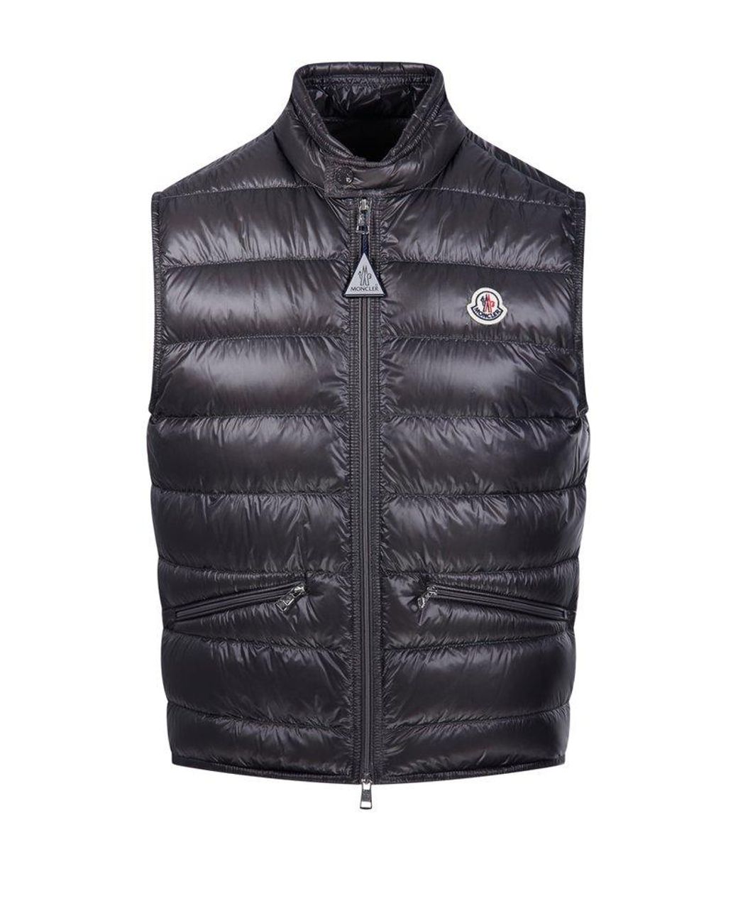 Moncler Gui Zip Up Padded Gilet in Blue for Men Lyst UK