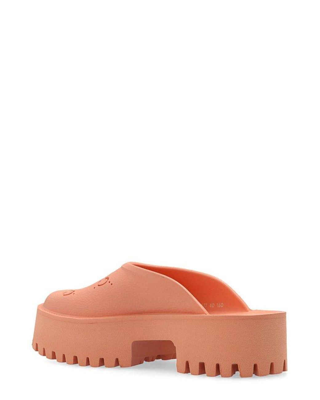 Gucci Perforated GG Round Toe Platform Mules in Pink Lyst UK