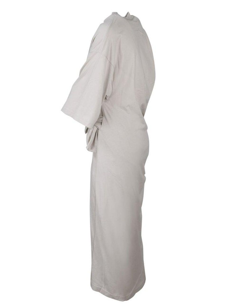 Balenciaga Wrapped T-shirt Dress in Gray | Lyst