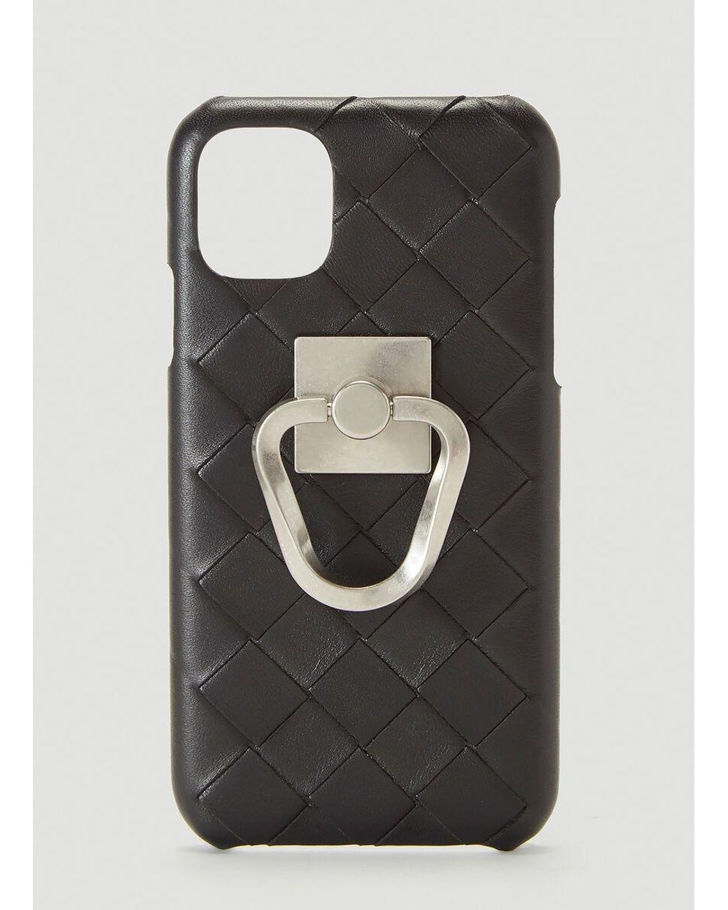 Bottega Leather Iphone Xi Phone Case in Black Lyst