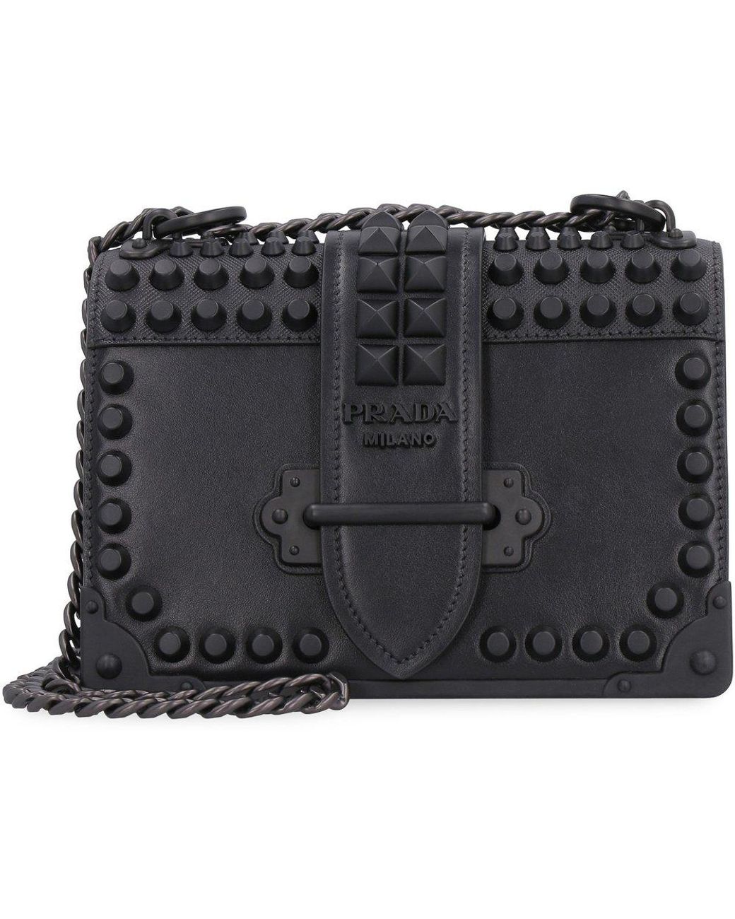 Prada studded shop cahier bag