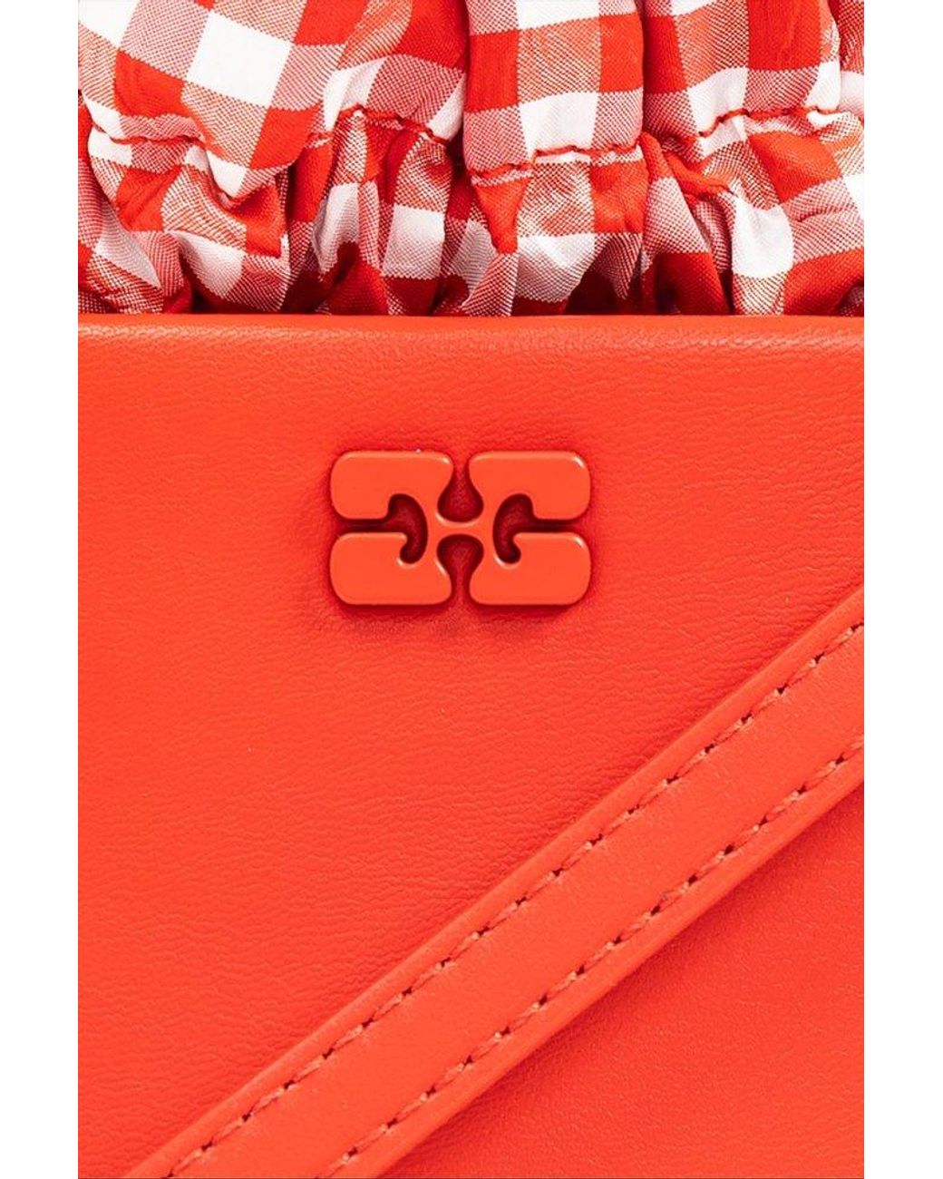 Ganni Mini Bou Bucket Bag in Red | Lyst