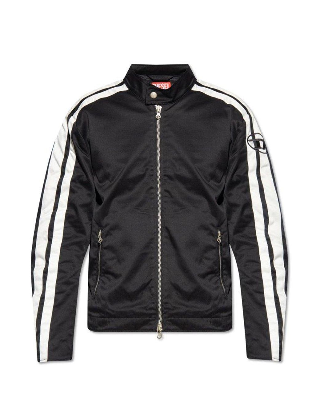 DIESEL J-beck Embroidered-logo Biker Jacket in Black for Men
