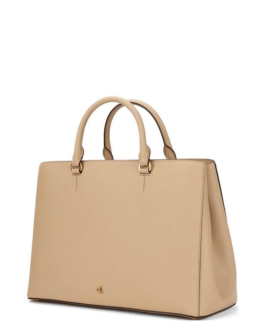 【送料&関税込】Polo Ralph Lauren Hanna Logo Plaque Tote Bag Ralph Lauren Hanna Logo Plaque Tote Bag in Natural | Lyst