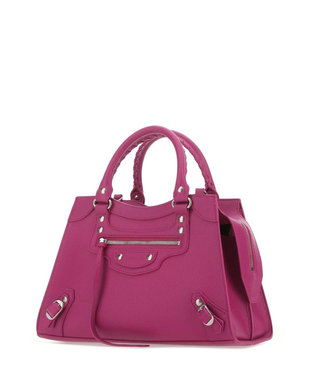 Balenciaga Fuchsia Leather Neo Classic Ha in Pink | Lyst
