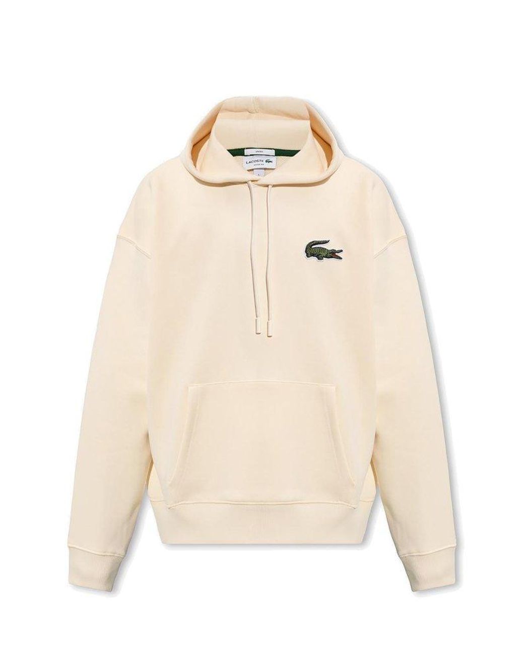 Lacoste Hoodie With Logo in Natural for Men | Lyst
