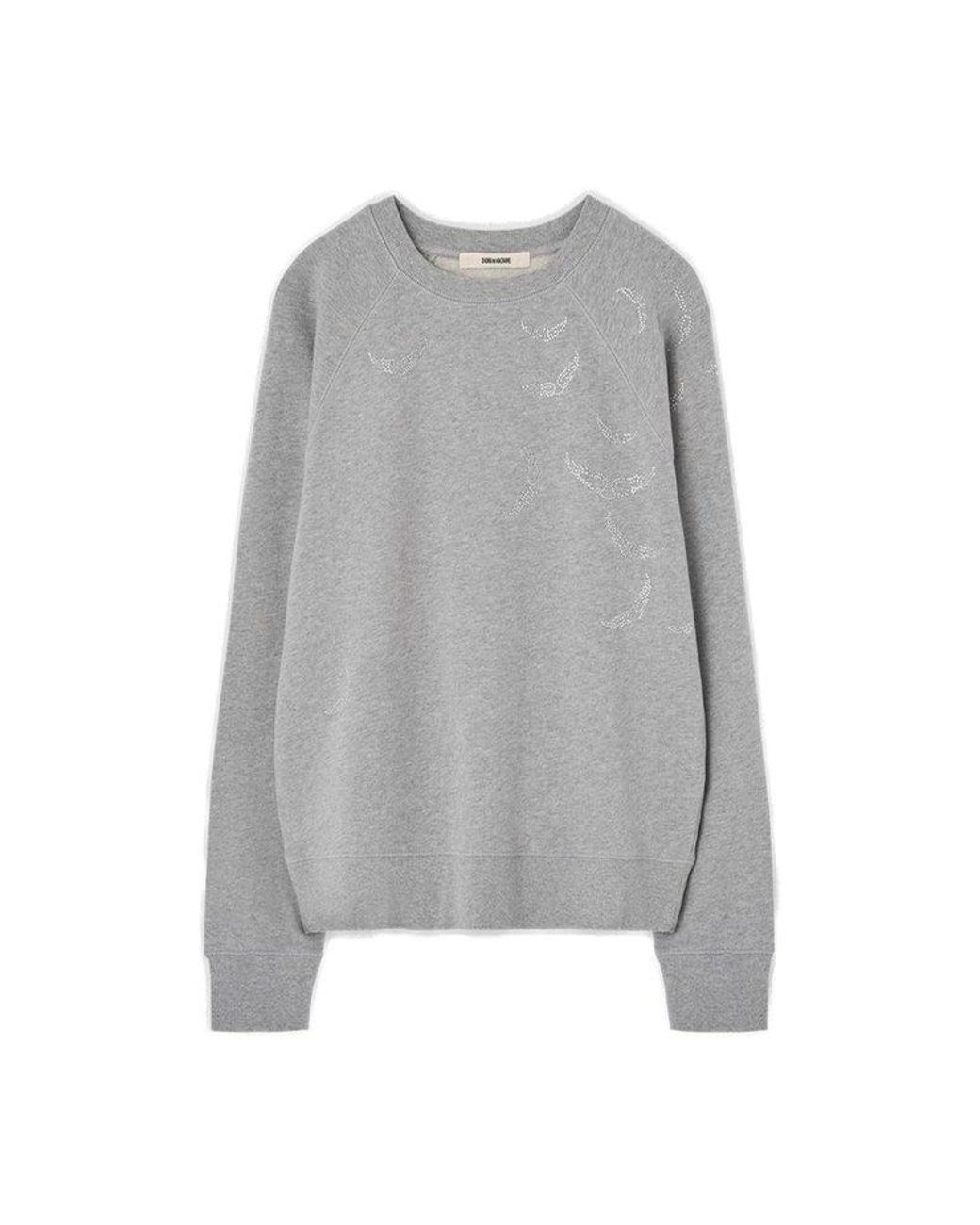 【関税込み】y Pmo Wings Strass Sweat Top - Zadig & Volt Zadig & Voltaire Upper Pmo Rhinestone Wings Sweatshirt
