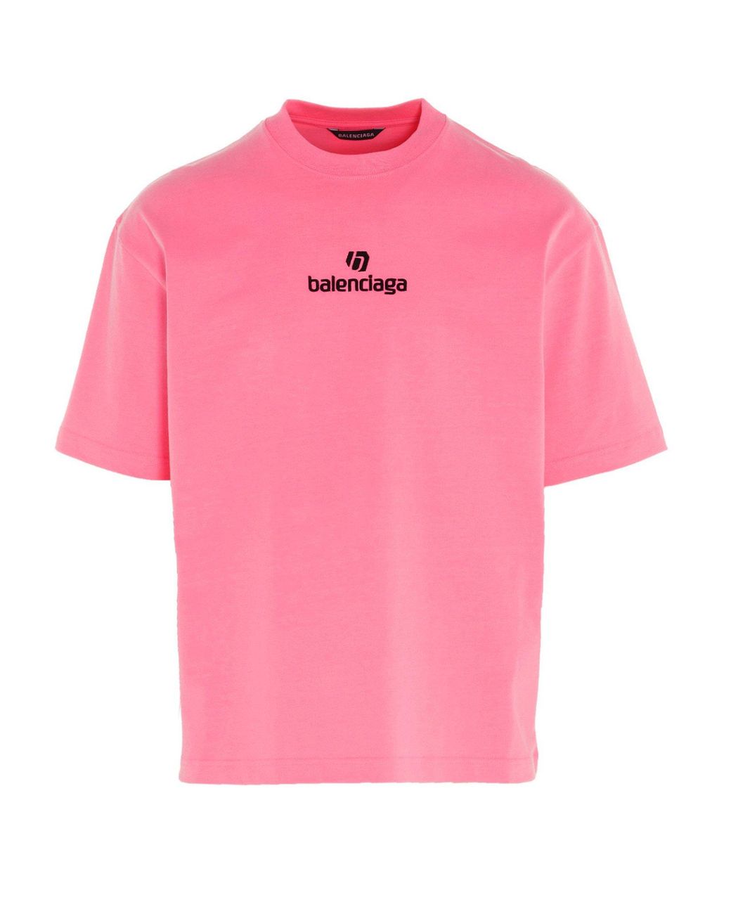 Balenciaga Sponsor Logo T shirt in Pink for Men Lyst Canada