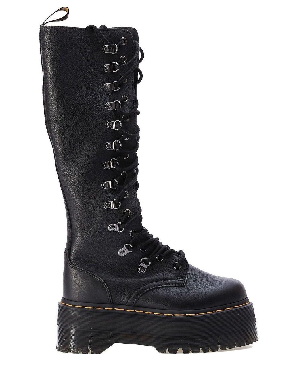 Dr. Martens 1b60 Max Hardware Kneehigh Boots in Black Lyst