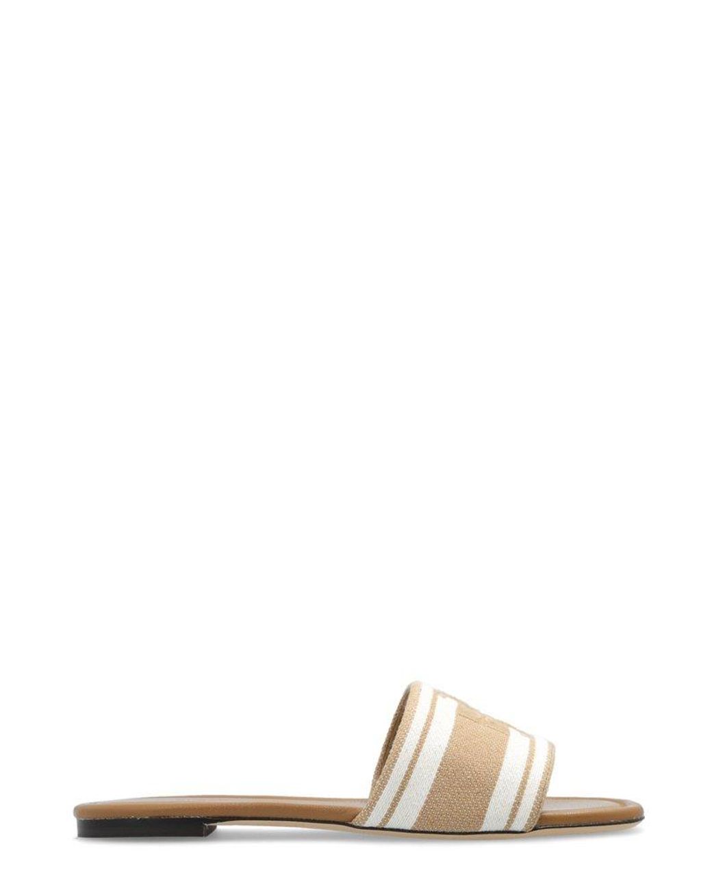 Tory burch striped best sale slide