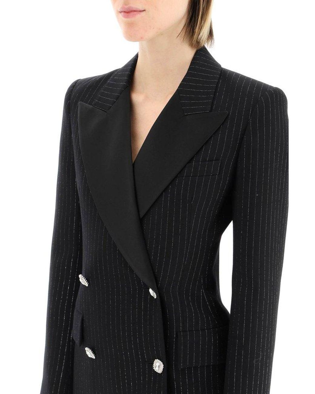 Alessandra Rich Short Blazer Dress in Black Lyst UK