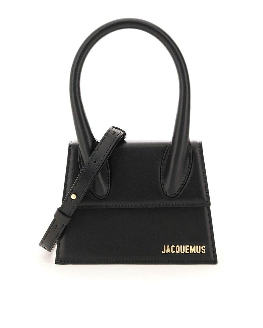Jacquemus Leather Le Chiquito Moyen Small Tote Bag in Black | Lyst