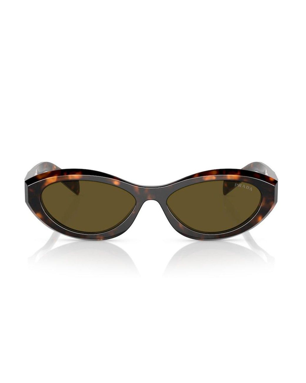 Prada Oval-frame Sunglasses in Brown