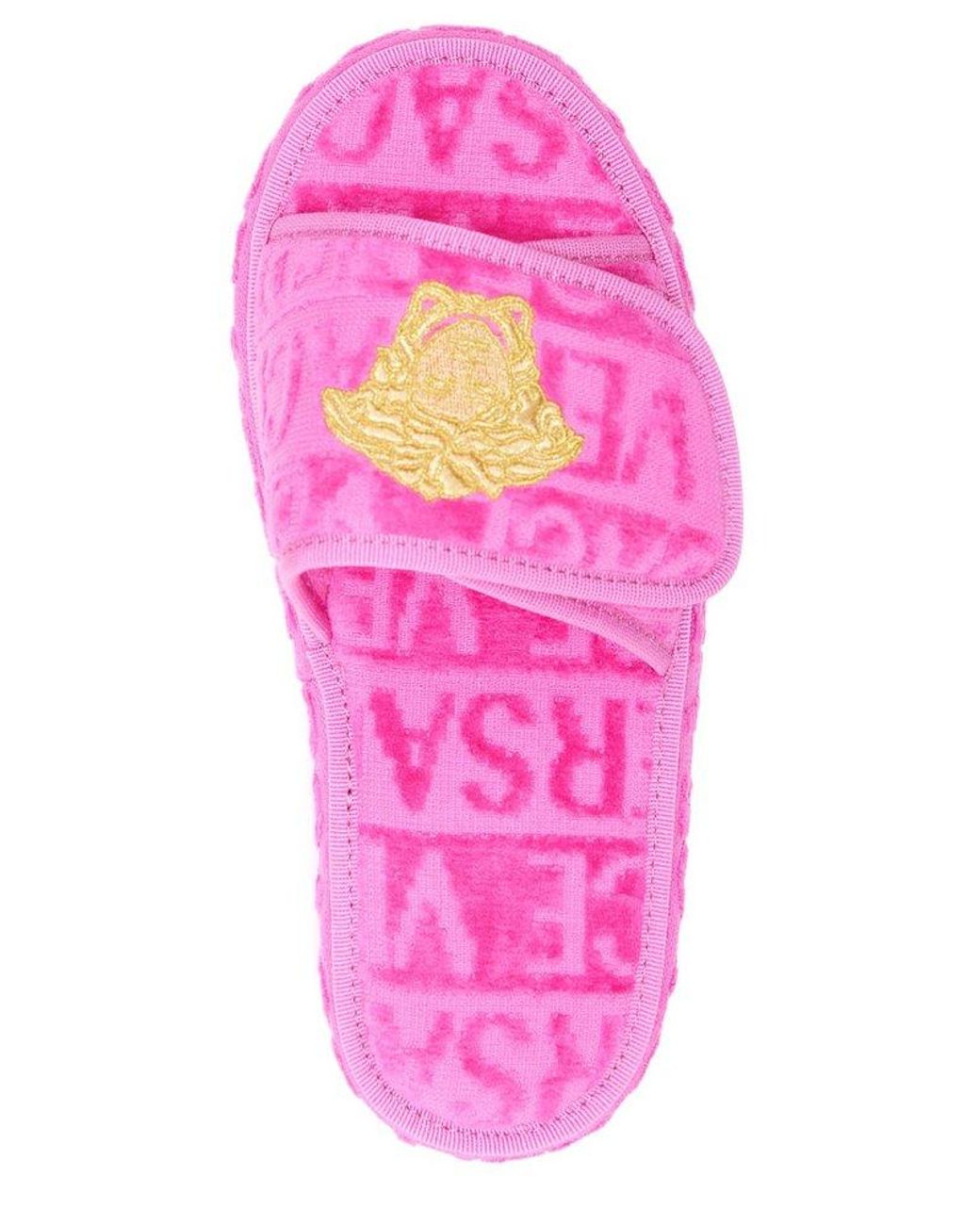 Embroidered medusa slippers sale