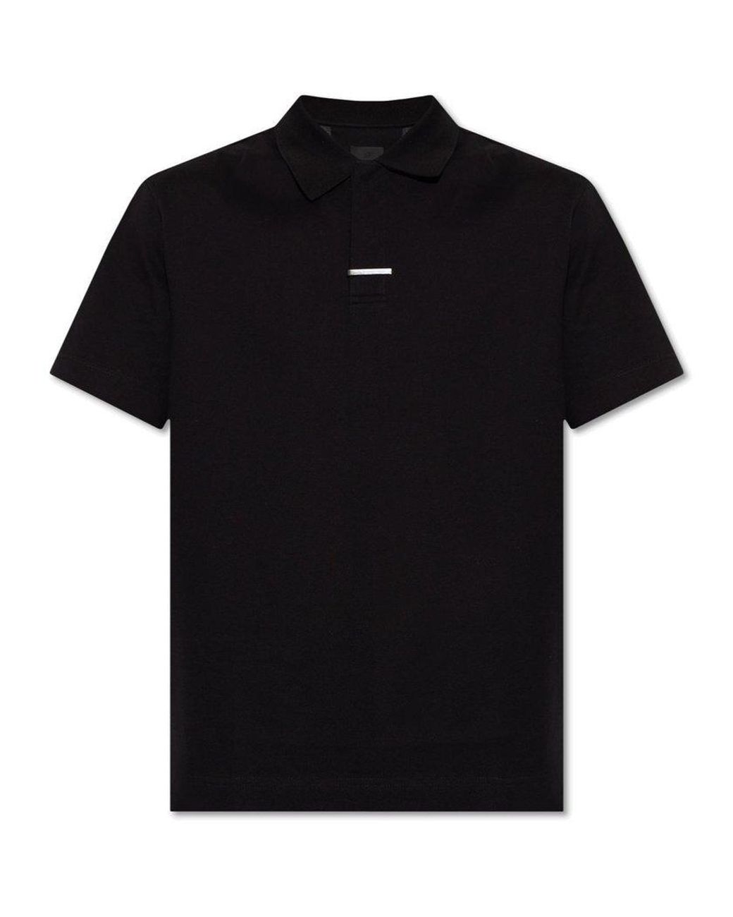 Givenchy Pin Logo Embossed Polo Shirt in Black for Men | Lyst