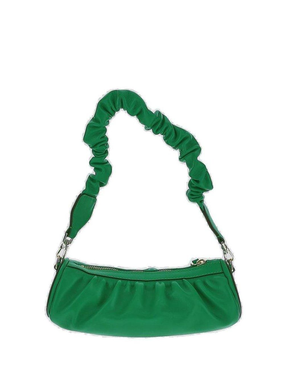MANU Atelier Cylinder Ruched Zipped Mini Tote Bag in Green | Lyst