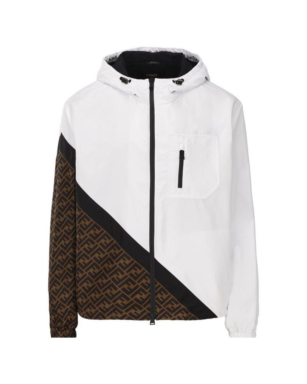 Fendi Ff Monogram Reversible Windbreaker Jacket in Blue for Men