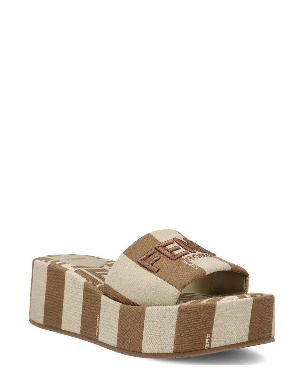 サンダル・ミュール Fendi Printed Fabric Slippers FENDI FEEL SANDALS フェンディ スライドサンダル 8X8647NA7