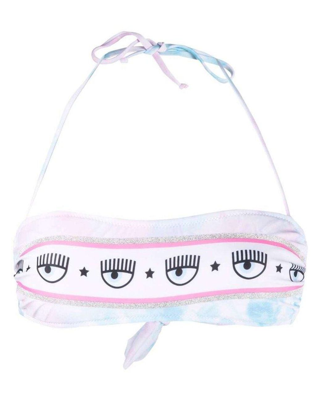 Chiara Ferragni Synthetic Beach Party Tie-dye Bikini Top in Red | Lyst