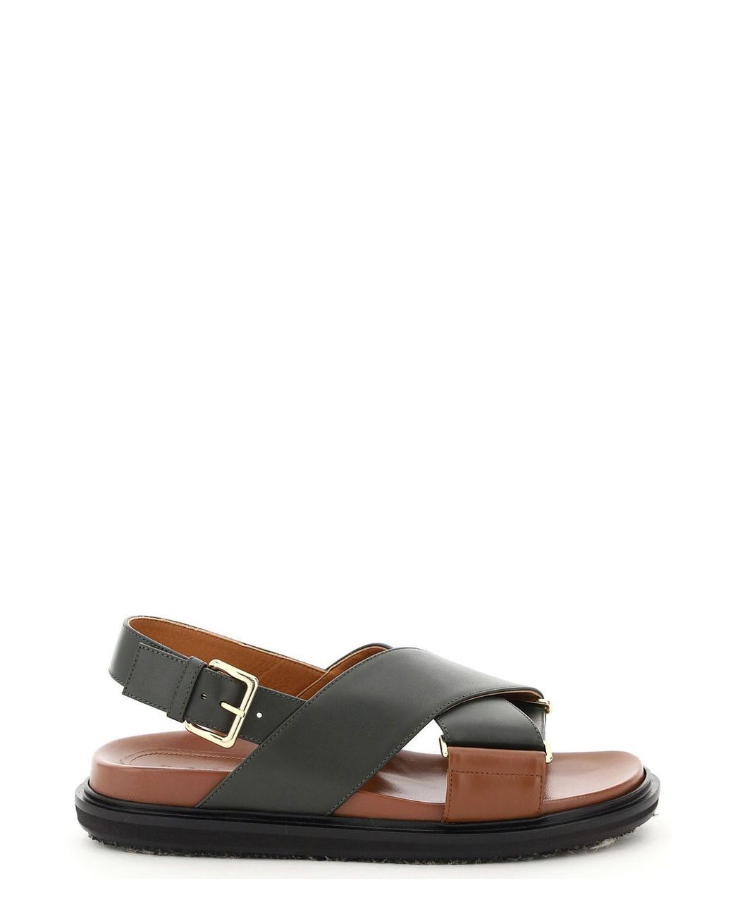 Marni Fussbett Leather Sandals 39 Leather in Brown | Lyst